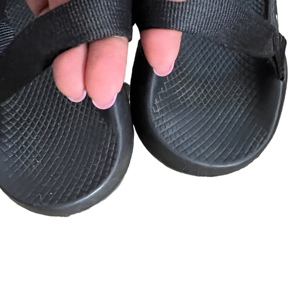 CHACO Men’s Sandal Blk Size 12 Slight Wear at Heel and Sole Still Plenty of Life - Picture 9 of 12